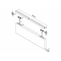 Yaheetech 8ft/244 cm kit de rail de porte coulissante système de porte  suspendue pour garage cuisine chambre - Conforama