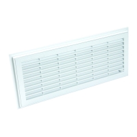 Grille d'aération F211 à sceller démontable et à fermeture rectangulaire - avec moustiquaire - 152 x 358 mm