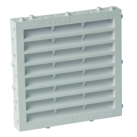 Grille d'aération carrée 150 x 150 mm avec moustiquaire, à sceller, blanche