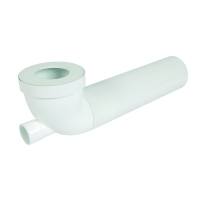 Pipe WC longue avec piquage - Diamètre : 100 mm - Longueur : 400 mm