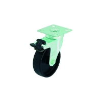 Roulette de manutention pivotante à frein LPA-POA 75 kg - 50 x 18 mm