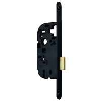 Serrure à larder 1 point 240NF pêne dormant seul axe 40 mm noire