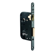 Serrure à larder 1 point MULTIBAT à rouleau  clé I axe 50 mm noire