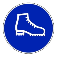 Panneau de signalisation chaussures de sécurité obligatoires - 300 mm