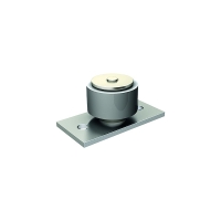 Guide bas olive sur platine renforcée pour porte coulissante 1059 SPORTUB - Guide déporté : Non - Diamètre : 50 mm - Hauteur : 25 mm - U : 50x60 mm