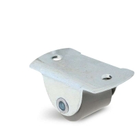 Roulette de meuble sur platine bandage polypropylène 72 - Capacité de charge : 12 kg - Diamètre : 16 mm - Fonctionnement : fixe - Hauteur de la roulette : 19 mm