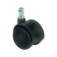 Roulette de meuble à tige filetée bandage polypropylène 727404 - Capacité de charge : 50 kg - Diamètre : 50 mm - Fonctionnement : pivotante - Hauteur de la roulette : 57 mm