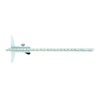 Jauge de profondeur mécanique inox - Plage de mesure : 0 à 150 mm - Résolution de lecture : 1/50ème - Dimensions de l'embase (L x l) : 150 x 100 mm - Précision : 0,02 mm