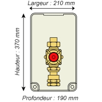 Coffret coupure gaz BVBG entrée PE sortie tube cuivre - PE 32 - CU 28