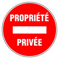 Panneau de signalisation propriété privée - 300 mm