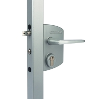 Serrure de portail LAKQ U2 7 MM profil 40 A60 - argent - réversible