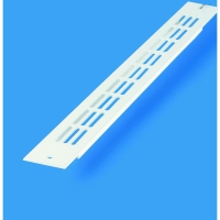 Grille simple en applique d'aération intérieure 489/1 - Largeur : 275 mm - Hauteur : 24 mm - Coloris : argent
