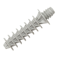 Cheville à visser pour perçage - diam. 8 mm - gris