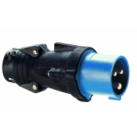 Fiche mobile droite pour appareillage industriel HYPRA 2P+T  200V à 250V - 16A