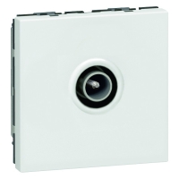 Prise TV mâle MOSAIC - diam. 9,52 mm - 2 modules - blanc