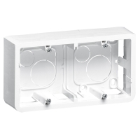 Cadre en saillie pour appareillage MOSAIC horizontal 1P 4M - 154 x 83 x 40 mm - blanc