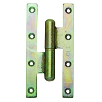 Paumelle standard pour menuiserie bois type picarde PBREPYG - Hauteur totale : 190 mm - Largeur totale : 70 mm - Sens : gauche
