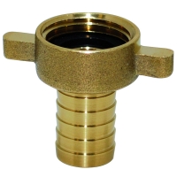 Nez de robinet cylindrique à écrou à ailettes droit en laiton - 20 x 27 mm - 15 mm