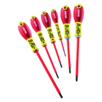 Jeu de 6 tournevis Plat et Pozidriv® isolés 1000V