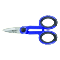 Ciseau d'électricien avec manche bimatière bleu 145 mm
