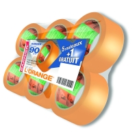 Ruban adhésif bâtiment multi-usages 6095 (Lot de 5+1 gratuit) - 33 m x 50 mm - orange