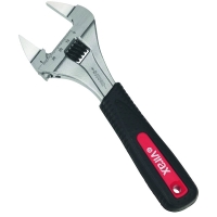 Clé à molette à mors extra fins chromé avec manche gainé 8" - 39 mm