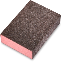 Éponge abrasive 4 faces - 69X98X26mm - Grain medium orange 7990