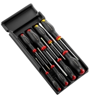 Module de rangement thermoformé pour servante MOD.AT1PB avec 8 tournevis PROTWIST® plat et à empreinte Phillips ®