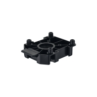 Plaque de fixation noire carré pour pied de meuble à enfoncer Hauteur : 25 mm - à enfoncer
