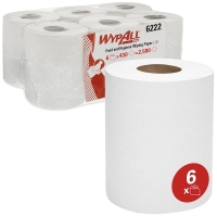 Lot 6 bobines pure ouate blanche WYPALL® REACH ™ - 430 formats