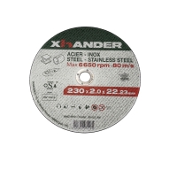 Meule à tronçonner plate acier/inox - Ø de la meule 230 mm - Épaisseur de la meule 2 mm - Ø alésage 22,23 mm