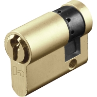 Demi-cylindre européen à 5 goupilles en laiton poli - 10 x 30 mm - s'entrouvrant sur n°2