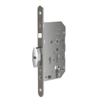Serrure automatique d'urgence à larder 1 point D469 clé I axe 50 mm têtière inox avec gâche réduite