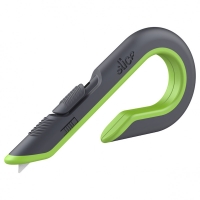 Cutter Slice® avec manche incurvé en forme de poignée à lame céramique auto rétractable pour emballage