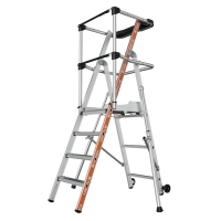 Plateforme RAPTOR avec garde corps sangle 4 marches hauteur de travail 2,94 mètres