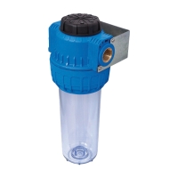 Filtre simple pour traitement d'eau domestique avec by pass - 1 - 30,7 x 13,3 cm - FF20 x 27 mm