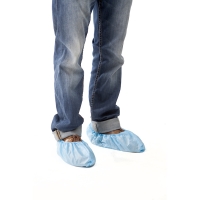 Surchaussures à usage court anti dérapante "Sticky shoes" bleues (carton de 300 pièces) - 2XL