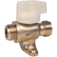 Robinet d'installation intérieure mâle-mâle avec patte de fixation