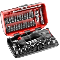 Composition de douilles et d'embouts 1/4" NANO avec cliquet rotatif R.360NANO