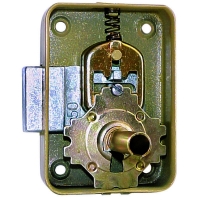 Serrure de meuble 70 façon PARIS sur variure EDF  avec canon de 40 mm