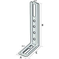 Equerre nervurée droite 2 pans END