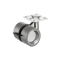 Roulette de meuble sur platine bandage plastique 660.33