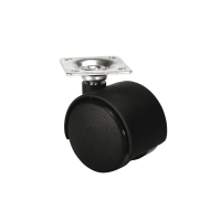 Roulette de meuble sur platine bandage plastique 660.07
