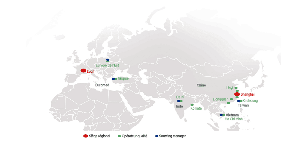 Carte du sourcing mondial PROLIANS